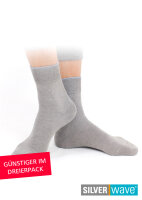 Strahlenschutz Socken für Mädchen - grau - Dreierpack 23-26