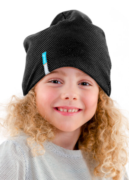 EMF Protection Girls Hat - black Gr. 0 (98-122)