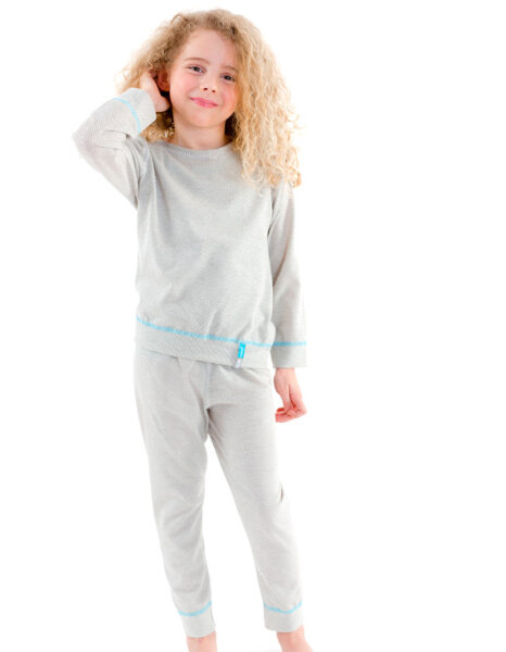 EMF Protection Girls Pyjama - beige 110/116