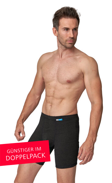 EMF Protection Mens Long Boxer Shorts - black - Pack of two 54/56