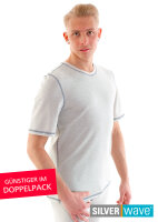 Strahlenschutz Basic Kurzarm-Shirt für Herren - beige - Doppelpack 58/60